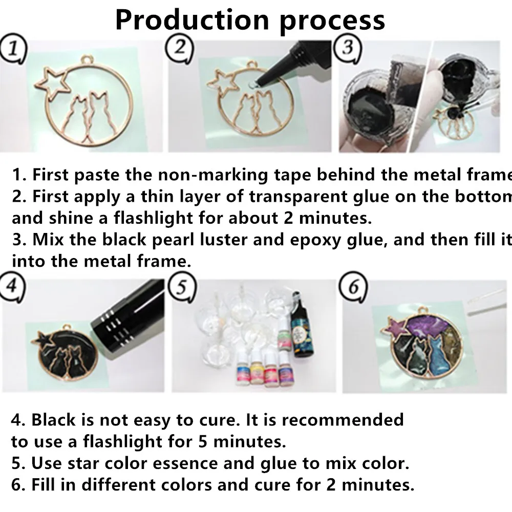 5pcs Cat Border Mold Resin Molds Silicone Geometric Hollow Metal Frame Bezel Epoxy Resin Molds Pendant For DIY Jewelry Making