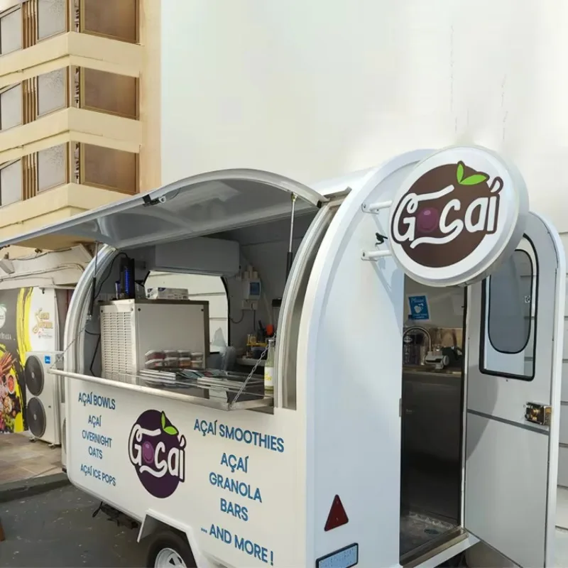 FL Multifunctional Double Sinks Street Mobile Food Coffee Van Food Cart Price and Bakery Oven With Fast Food Machines