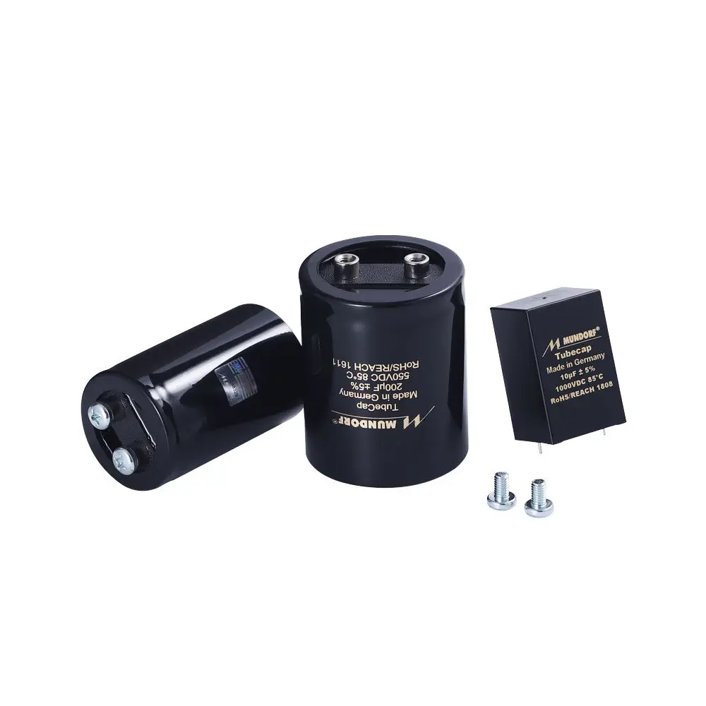 German Mundorf Montef TUBECAP series 10 20 30 47 100 200uf tube machine capacitor