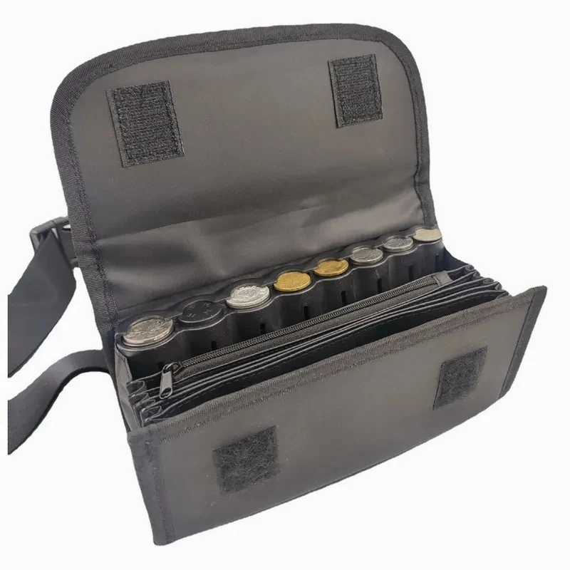 Sac de taille multi-poches pour le rangement des pièces de monnaie, porte-monnaie créatif portable, portefeuille de taille pour conducteur, coffre-fort pour factures de pièces de monnaie, 8 emplacements