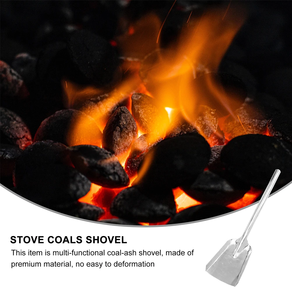 

Лопата для огня и угля, садовый металлический совок для угля, портативный железный камин, аксессуар