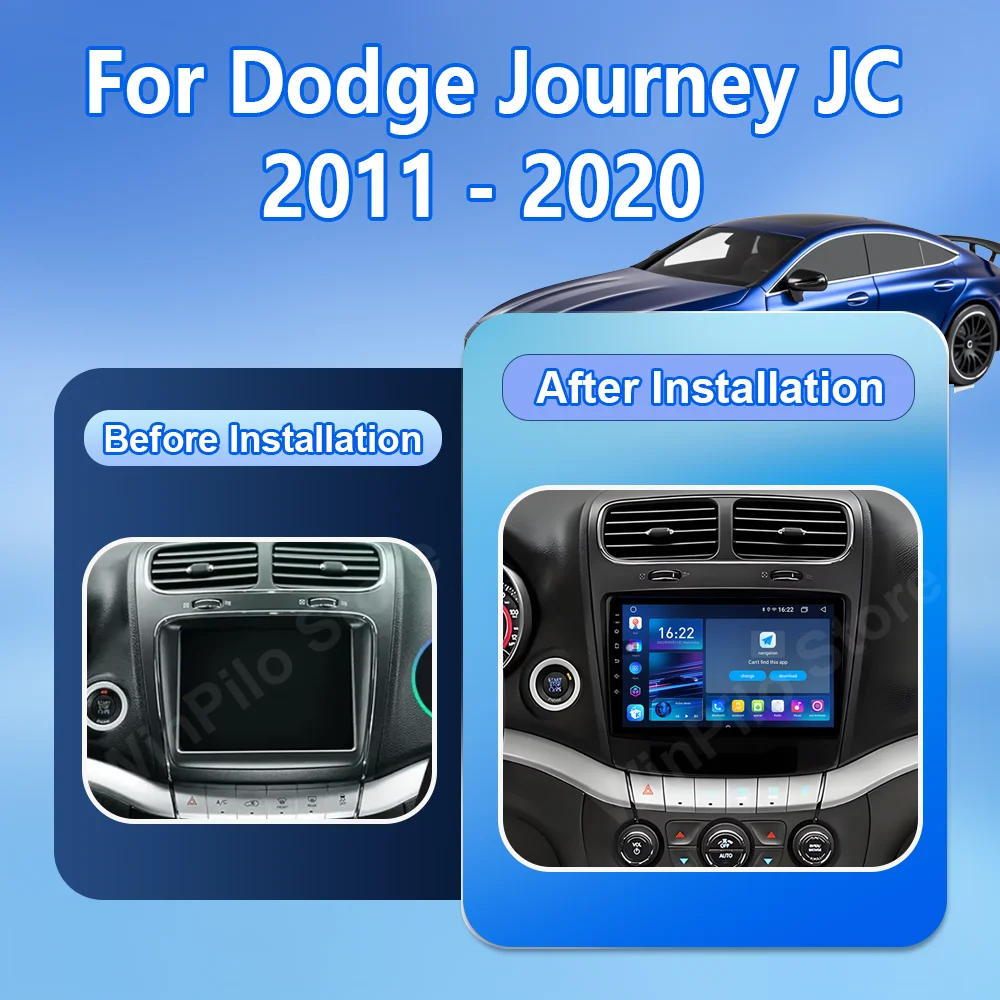 Android 16 Carpaly Navigation GPS For Dodge Journey JC 2011 -2020 Auto Multimedia Video Player Head Unit Car Accessories WIFI 4G view 2