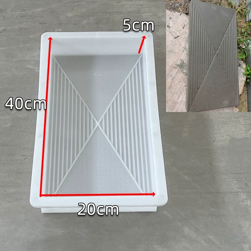Retro Garden Path Maker Mold Reusable Concrete Stepping Stone Mould Anti-slip Texture Cement Paver Form for Patio Driveway Decor