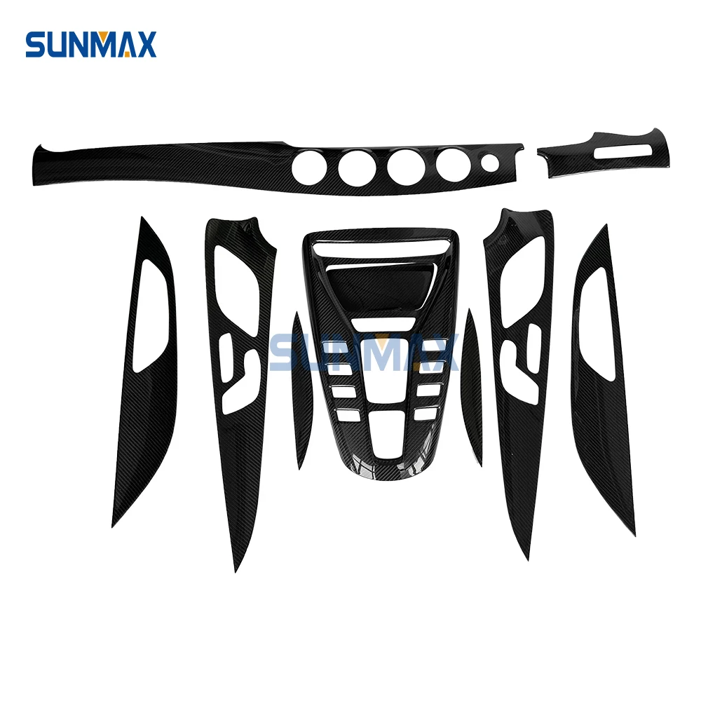 FürAMG GT Karbonfaser Innenraum Mittelkonsole Instrumententafel Abdeckung Türverkleidung Zierkit GT50 GT53 GT43 2