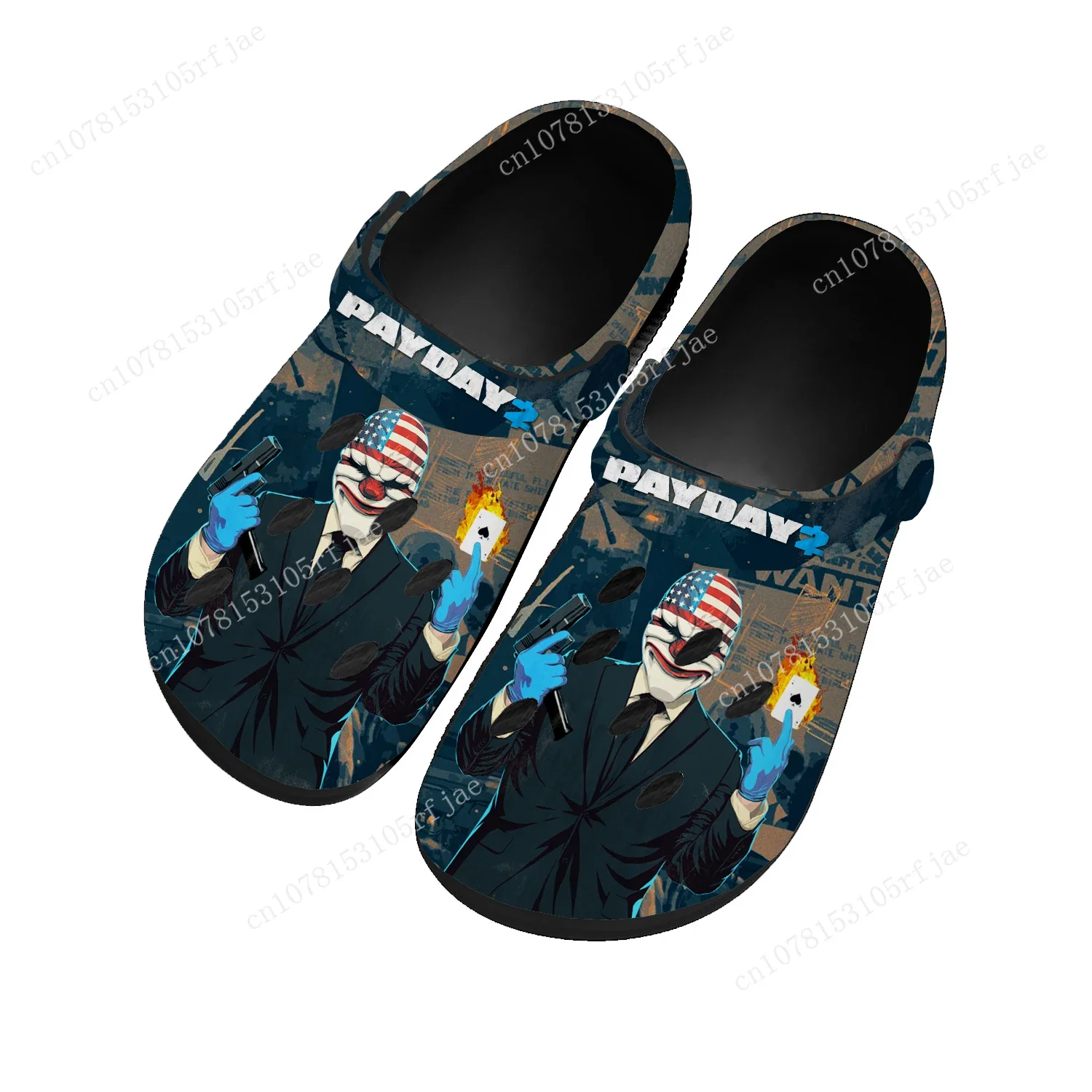 

PAYDAY 2 Custom Home Clogs Hot 3D Cartoon Game Mens Womens Teenager Tailor Made Water Shoes Garden Beach Hole Slippers Sandals