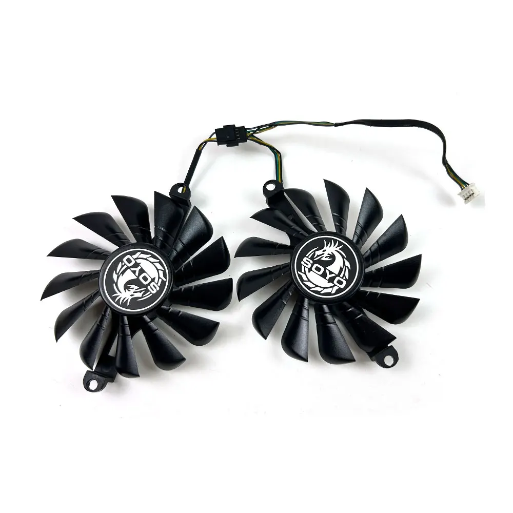 НОВЫЙ графический процессор 85 мм 4PIN RX580 590 для SOYO RX580 2048SP Soyo, новый сменный вентилятор для карты graficznej AMD Radeon RX590 8G