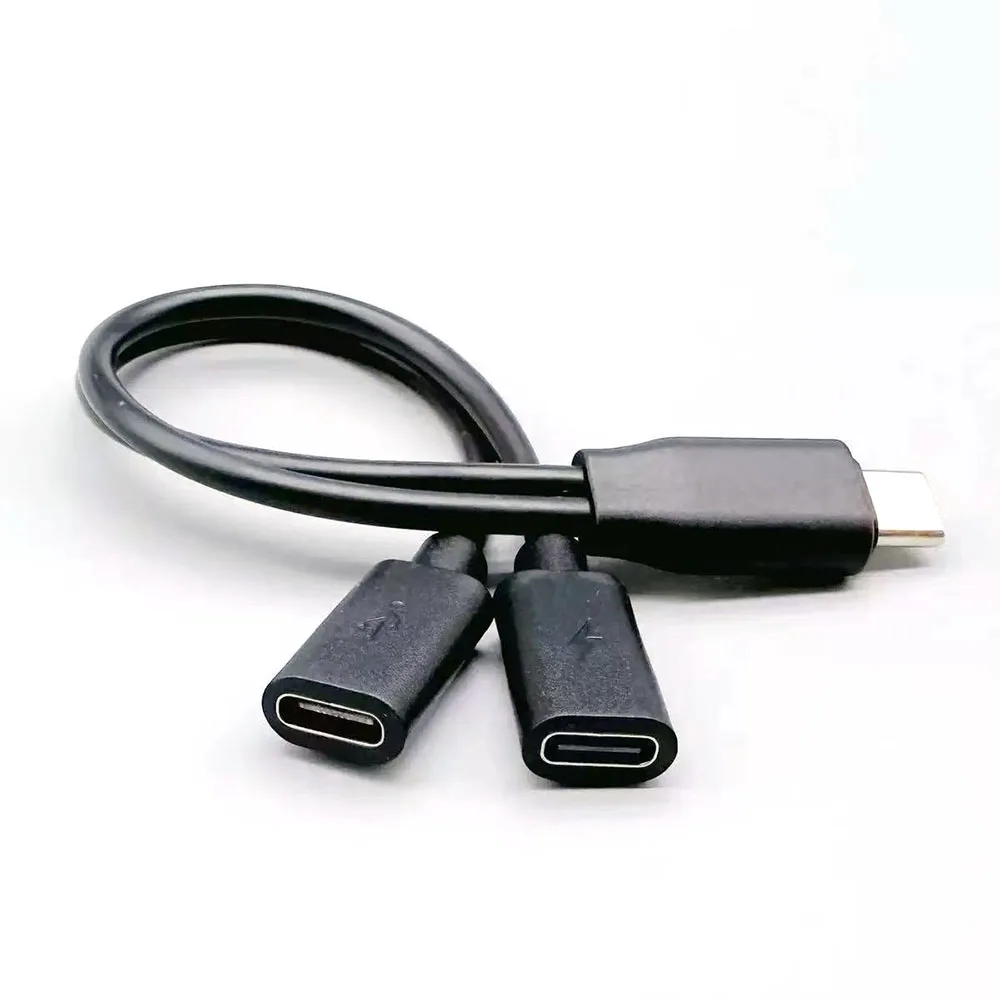 5 قطعة 2 في 1 USB نوع C إلى 2 USB C شحن سريع نقل البيانات محور الفاصل OTG محول محمول متعدد الوظائف