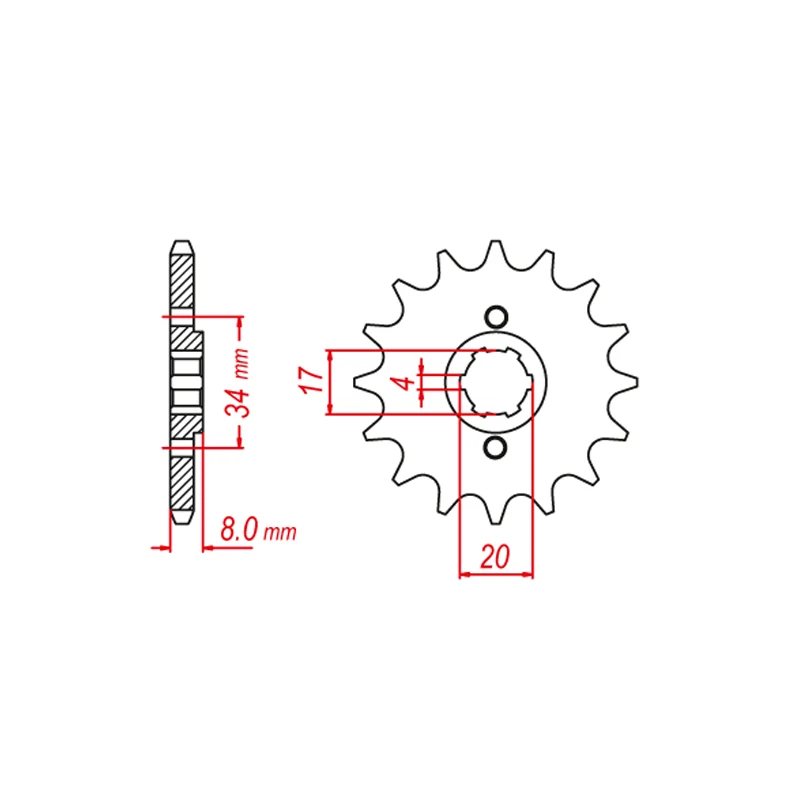 520 14T 14 Tooth Motor Front Sprocket Gear Wheel Cam For Honda XL-X350 XLX350 XLX XL-X 250 350 XL-X250 XLX250 XLX250R XL-X250R