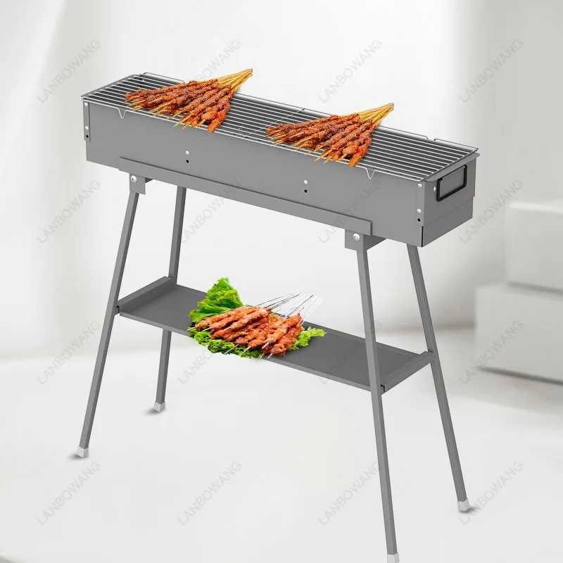 Bbq Grill Thickened Lamb Kebabs Commercial Bbq Grill for Home Grill 18cm Inner Width