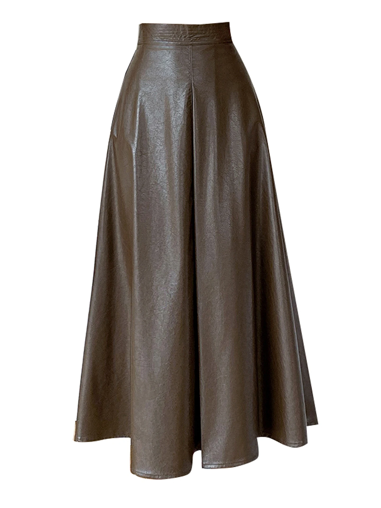 

Линия женские юбки из искусственной кожи женские A line длинная юбка из искусственной кожи