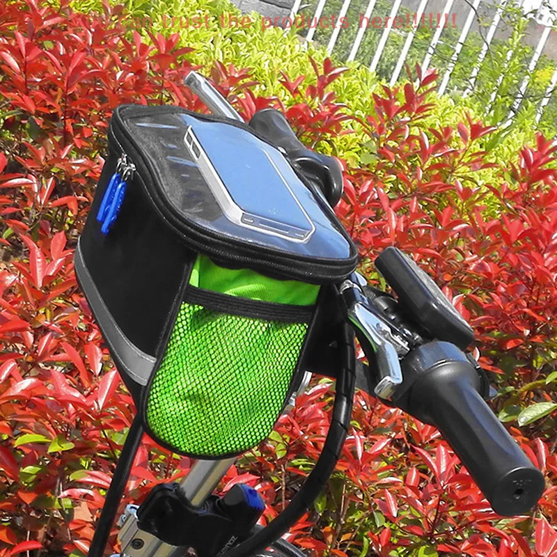 

Bike Front Tube Bag Waterproof Reflective Strip Bicycle Handlebar Basket Pack Cycling Front Frame Pannier Bicycle Accessories