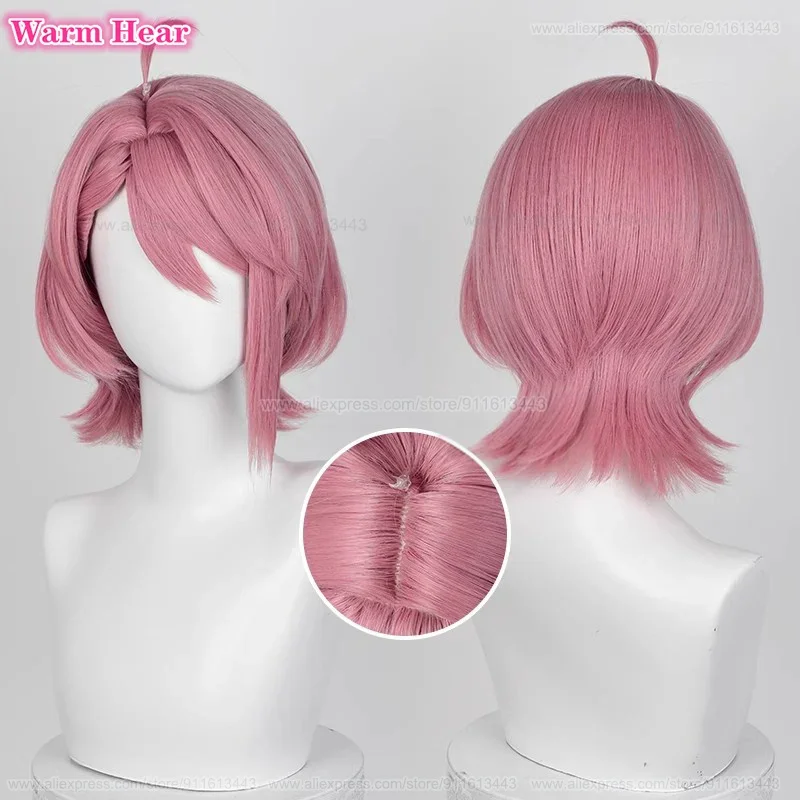 

Aira Shiratori Synthetic Hair Anime Unisex 33cm Smoke Pink Cosplay Anime Wig Heat Resistant Hair Halloween Party Wigs + Wig Cap