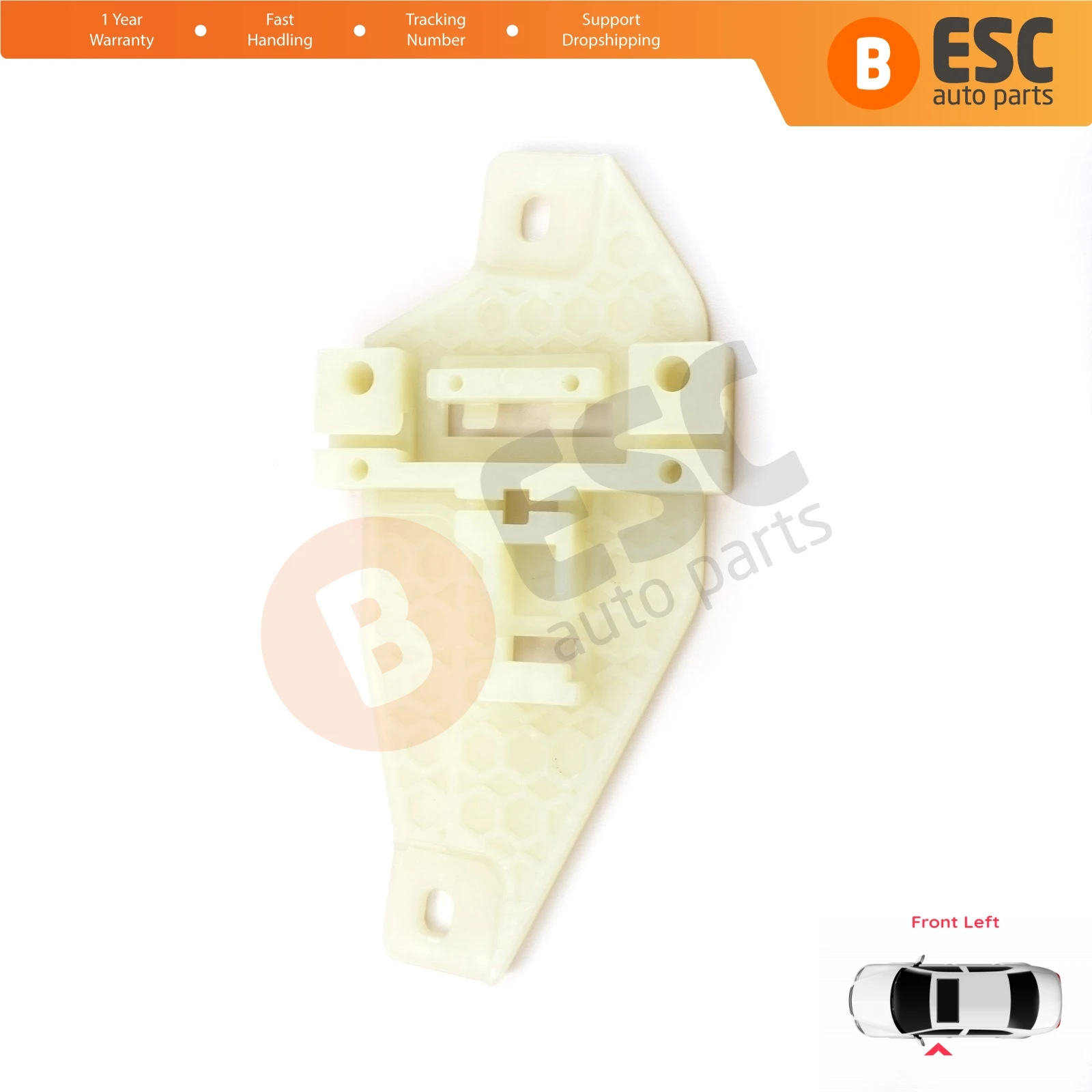 ESC Auto Parts EWR5247 Power Window Regulator Repair Clips Front Left Door 0K60E59560F for Hyundai Kia Bongo K2700 2002-2008