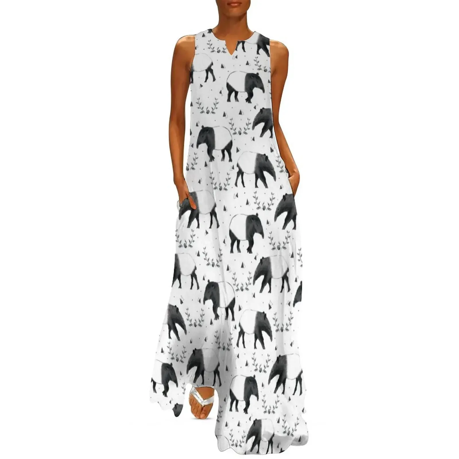 

Malayan Tapir Long Dress clothes for women elegant dresses plus sizes Woman clothing women's evening dress 2025 Dress