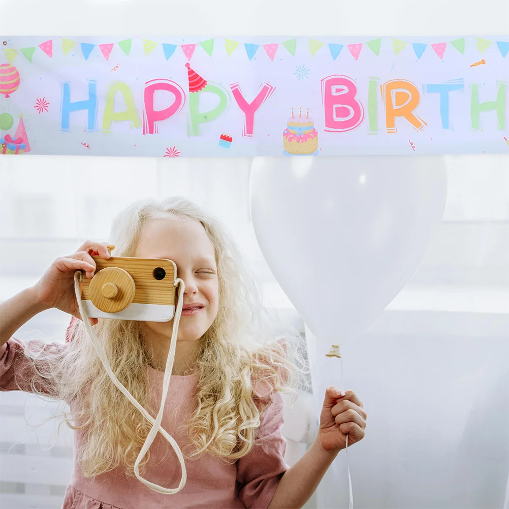 

2Pcs Colorful Birthday Banner Yard Decorations Happy Birthday Banner Backdrop Outdoor Indoor Colorful Backdrop