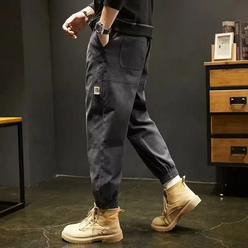 

Повседневные брюки Briti Sle свободного кроя, рабочая одежда для активного отдыха, брюки для мужчин, осенний сезон, модные брендовые брюки с эластичной резинкой на талии