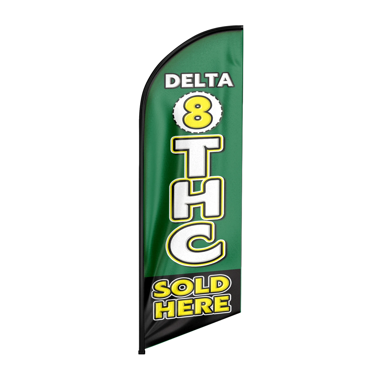 FSFLAG 1PCS 8FT Delta2 Feather Flag with Pole Kit and Ground Spike Swooper Banner Decorations(No Pole)