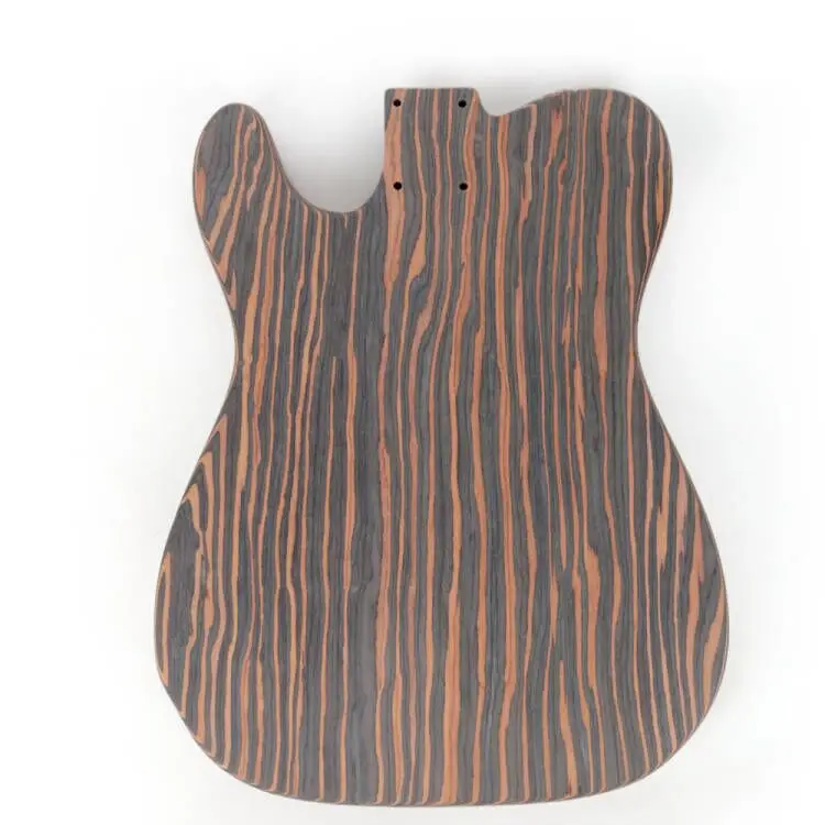 diy electric 6strings guitar kits zebrawood body and neck ss pickups fixed bridge dot inlay with golden hardware