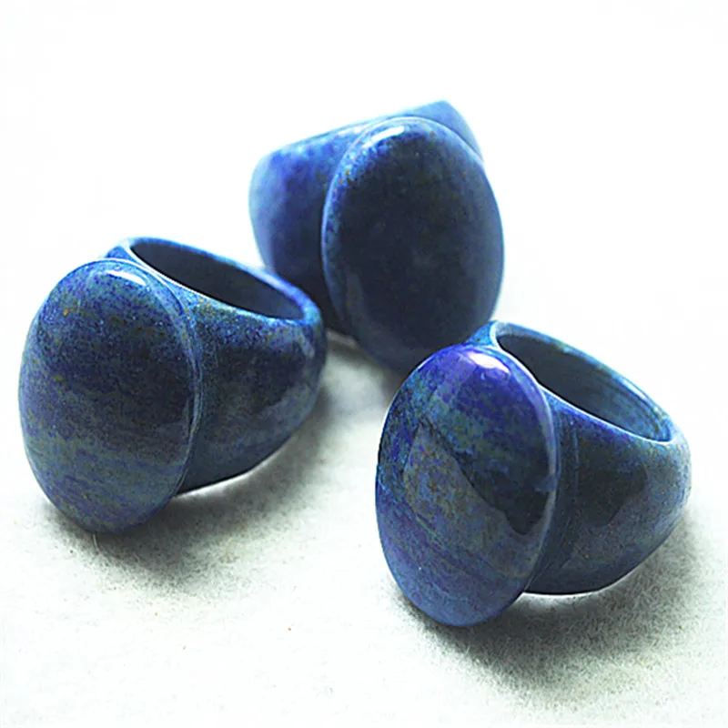 1PC Fashion Mens Finger Rings Natural Lapis Lazuli Stone Material Hole Diameter 23MM Top Selling GOOD FOR YOUR GIFTS