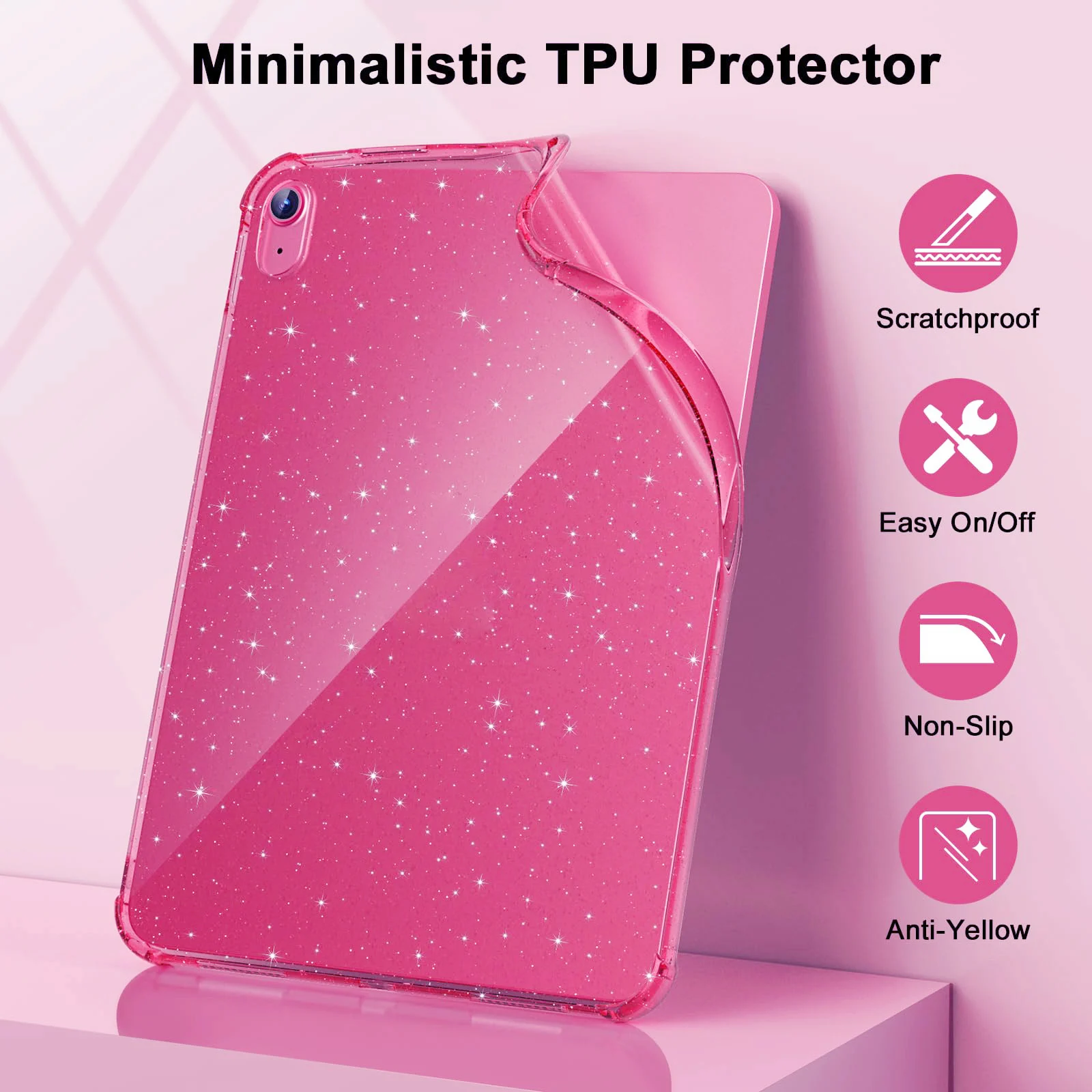 Glitter Case For Apple iPad Mini Air Pro 8.3 9.7 10.2 10.9 11 11th 10th 9th 8th 7th Gen Shimmering Glittering Soft Silicone Case