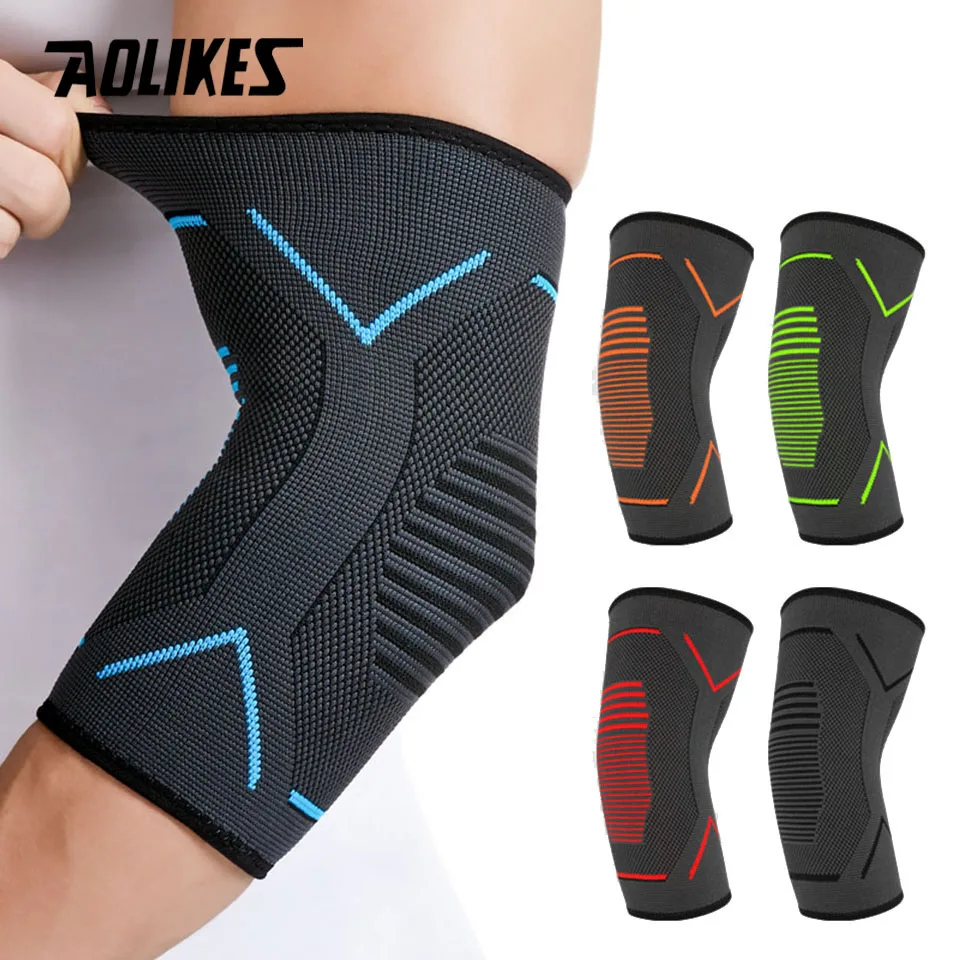 AOLIKES-Codera de compresión, Mangas de soporte de brazo, almohadillas para aliviar el dolor de antebrazo, tirantes para tendinitis, codo de tenis y