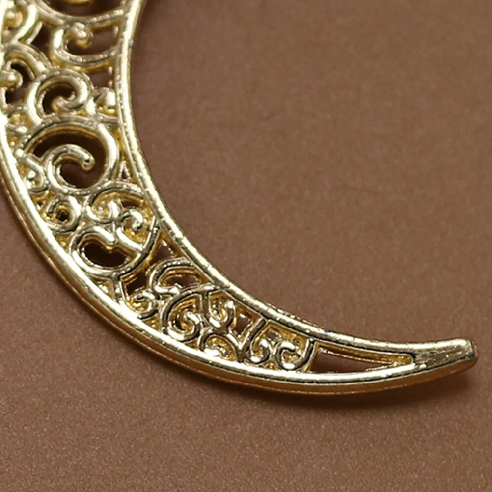 

20Pcs Gold Moon Pendants Alloy DIY Charm Set for Necklace Bracelet Scrapbooking Keychain Decor Charm Pendant Jewelry