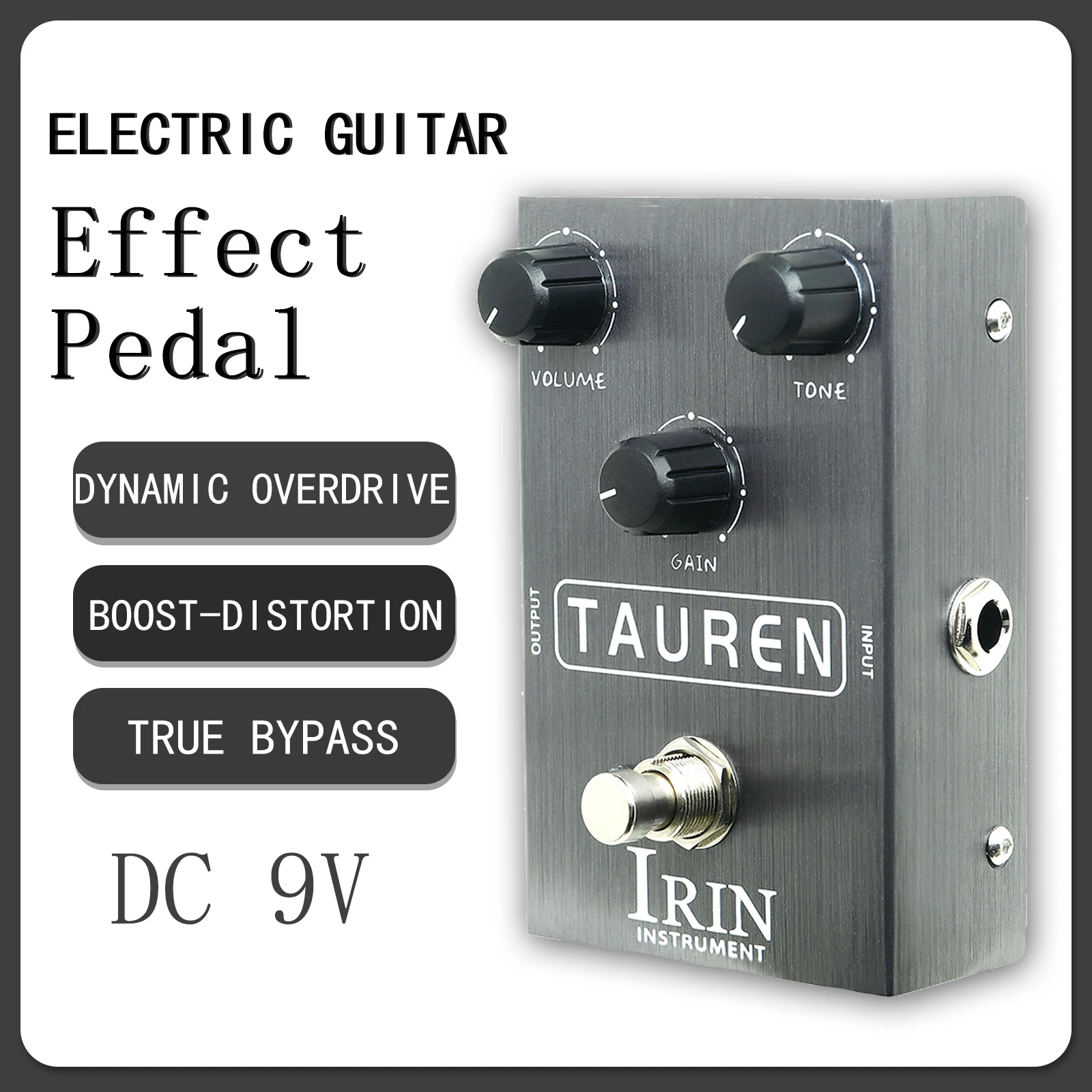 

IRIN AN-36 Tauren Electric Guitar Effect PEdal Dynamics Subtlety Overdrive Effect True Bypass Pedal Guitar Accessories Parts