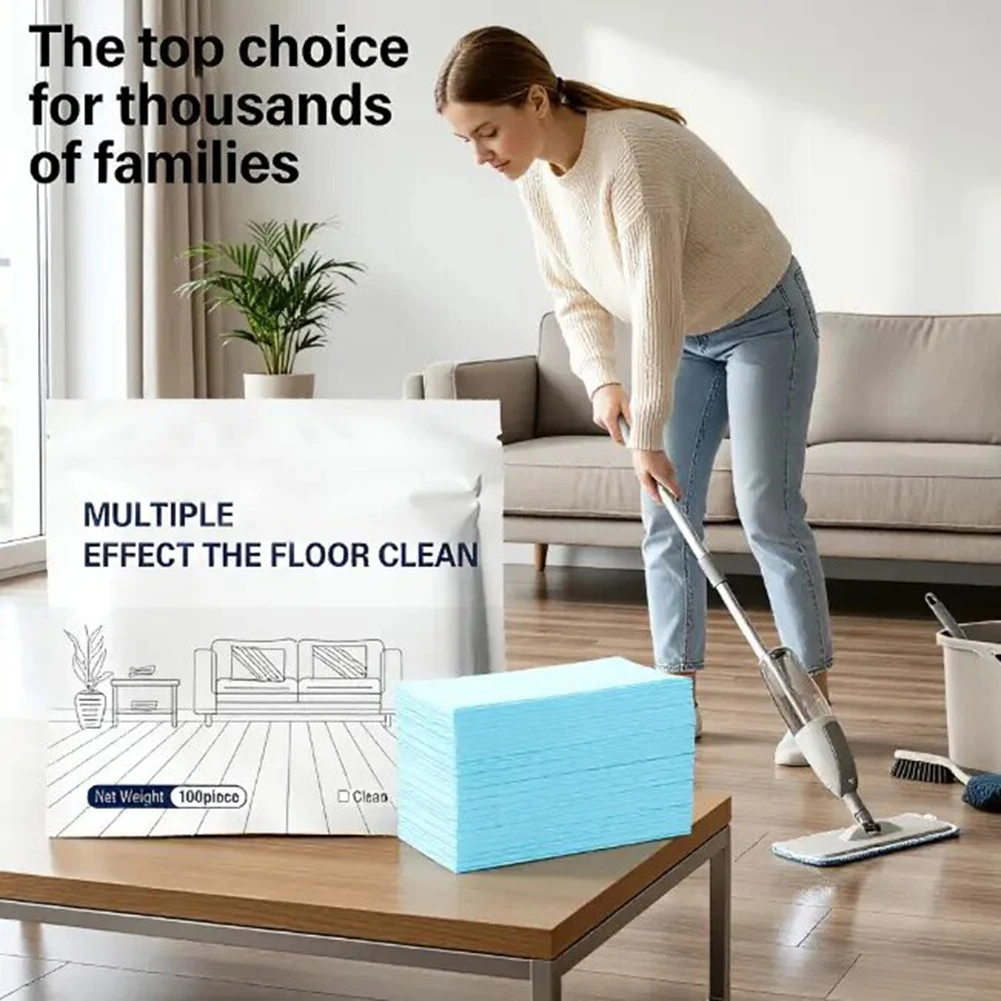 Floor Cleaner Concentrate Sheets Multi Effect Floor Cleaning Fresh-Smell Soluble Paper For Living Room Floor Polishing Wood Tile