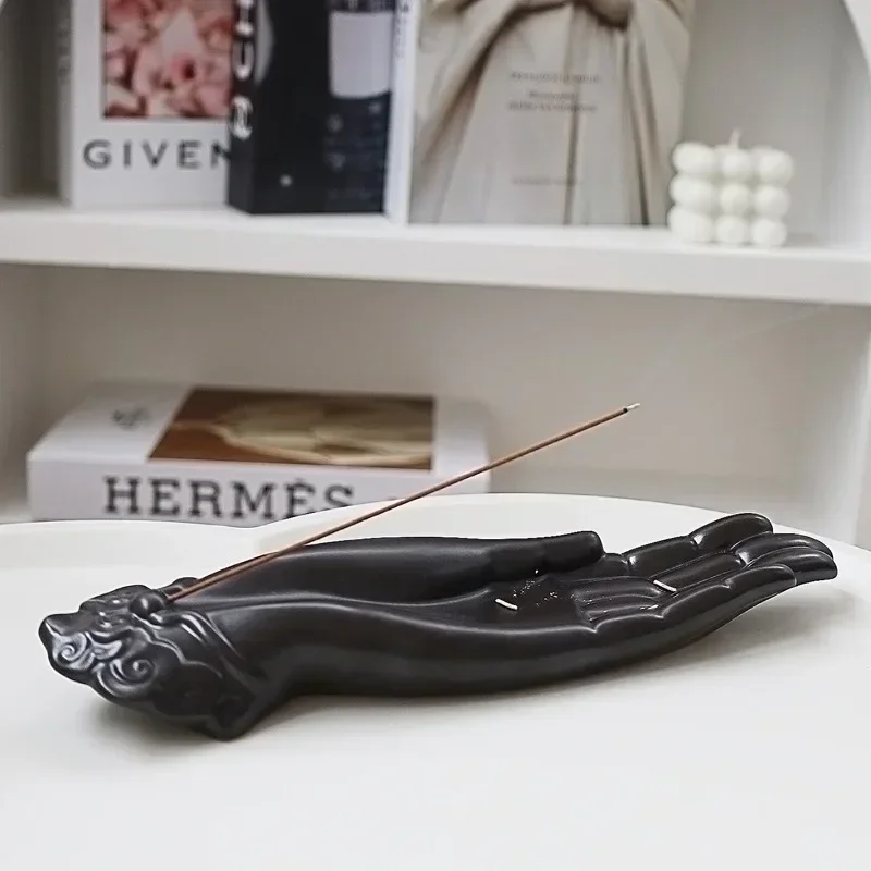 

Creative Ceramic Buddha Hand Incense Holder Zen Aromatherapy Stove Home Interior/study/office/tea Room/yoga Room Joss Stick Tool