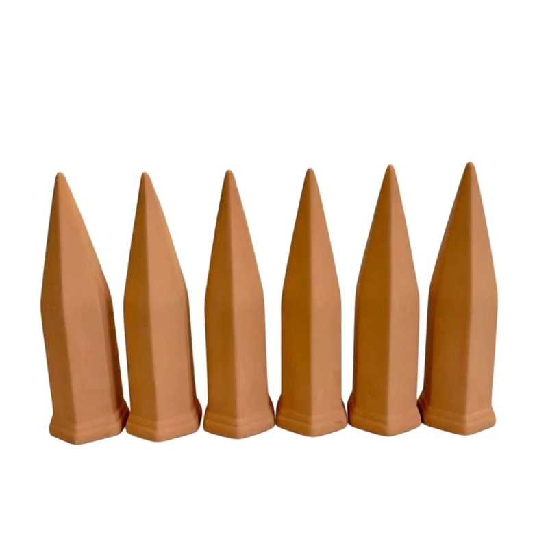 6 Pack Ceramic Plant Watering Stakes Automatic Moisture Spikes Slow Release Irrigation System D0LD