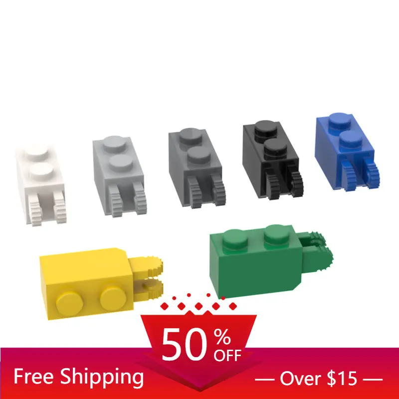 

10PCS High-High-Tech Assembles Particles 30365 Hinge Brick 1x2 Bricks Building Blocks DIY Assembly Part Toy For Children Gift