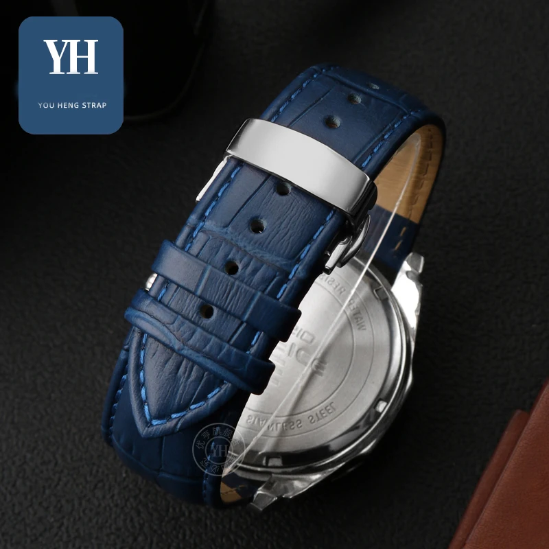 20mm 22mm 가죽 시계 밴드 카시오 EFR-552D EFB-670 EFV-540 ECB-900 시계 스트랩 벨트 팔찌