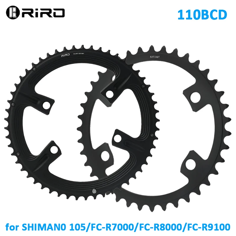 

RIRO 110 BCD Bicycle Chainring 53T 39T 52T 36T 50T 34T Chain Ring for Shimano R8000 R9100 Crankset 10s 11s 12s 4 Bolt Chainwheel