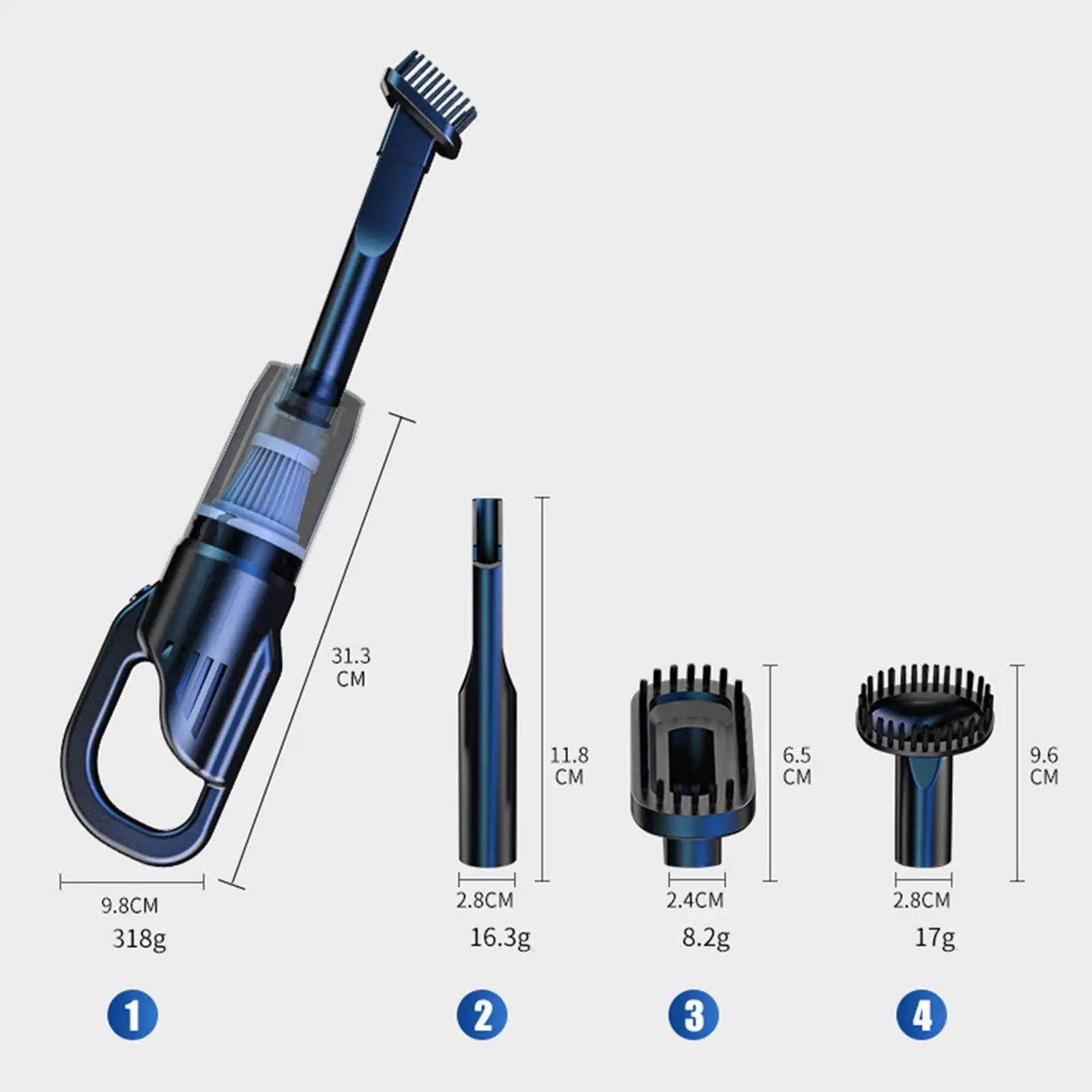 เครื่องดูดฝุ่นแบบใช้มือถือ Mini Duster เครื่องดูดฝุ่นรถยนต์ไร้สาย เครื่องดูดฝุ่นขนาดเล็กแบบพกพารถยนต์