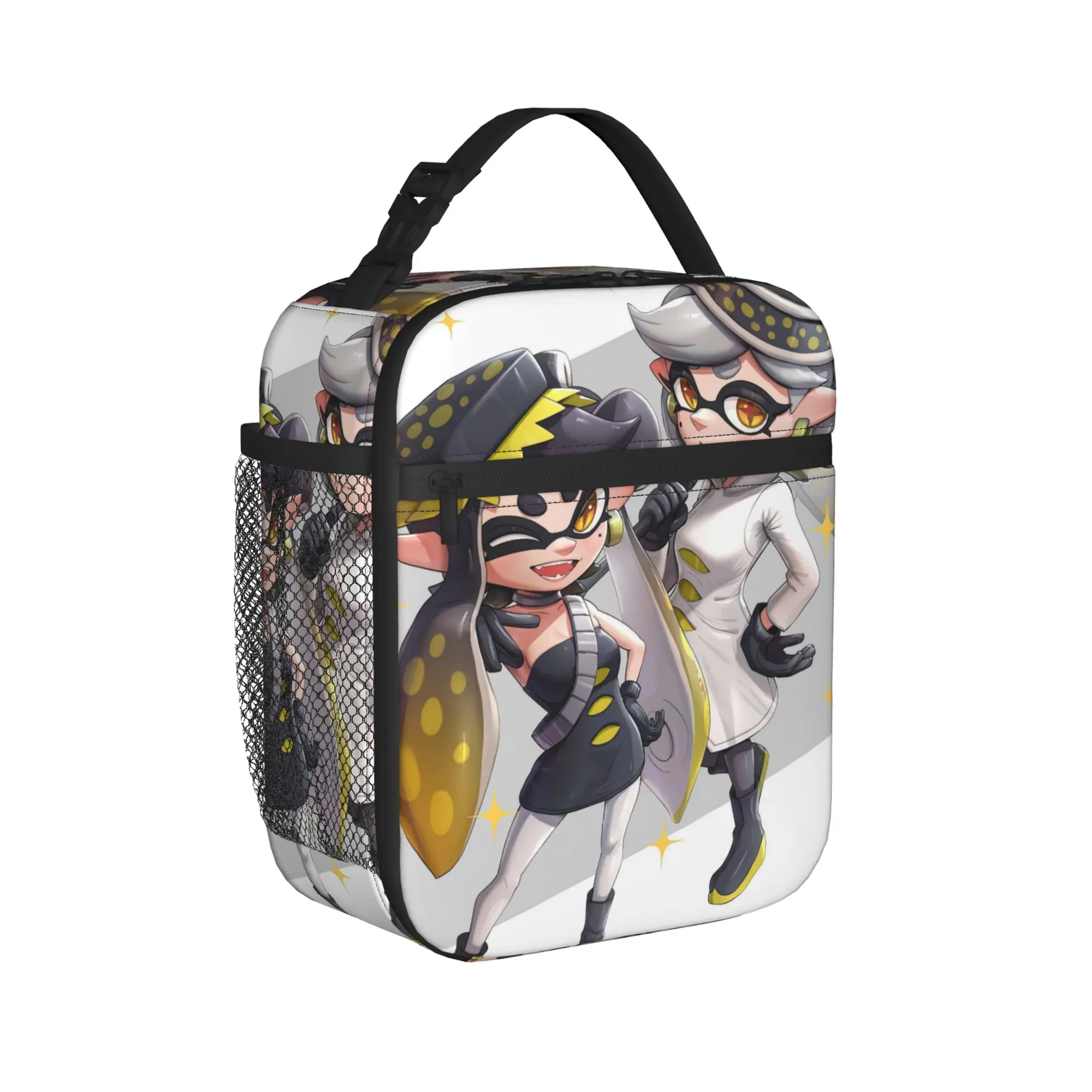 Splatoons ビデオゲーム用断熱ランチバッグ オフィス用 ポータブルフードバッグコンテナ クーラー 保温ランチボックス 1