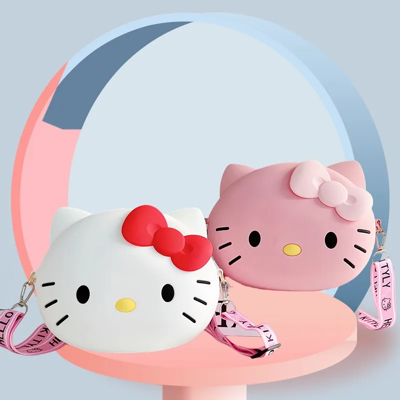

Cute Hello Kitty 2025 New Silicone Bag, Mobile Phone Bag, Mini Single Shoulder Cartoon Cat, Children's Shoulder Bag Wholesale