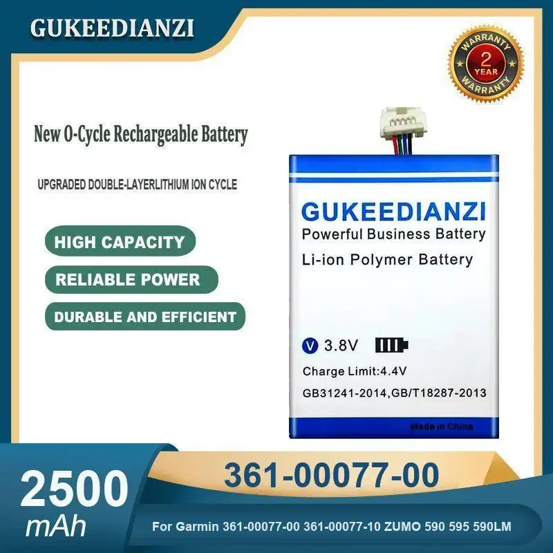 

High Capacity 2500mAh 361-00077-00 Gps Battery For Garmin 361-00077-00 361-00077-10 ZUMO 590 595 590LM