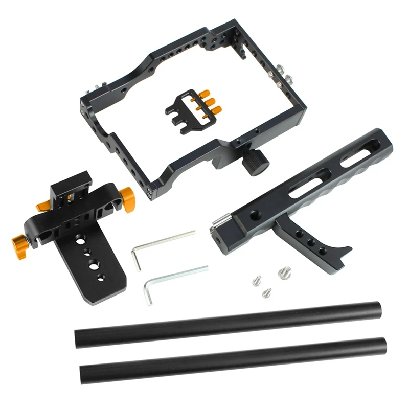 C5 Camera Cage Rod Rail Rig Follow Focus Support Handle Grip Stabilizer For Sony A7II A7R A6300 A6500 A6000