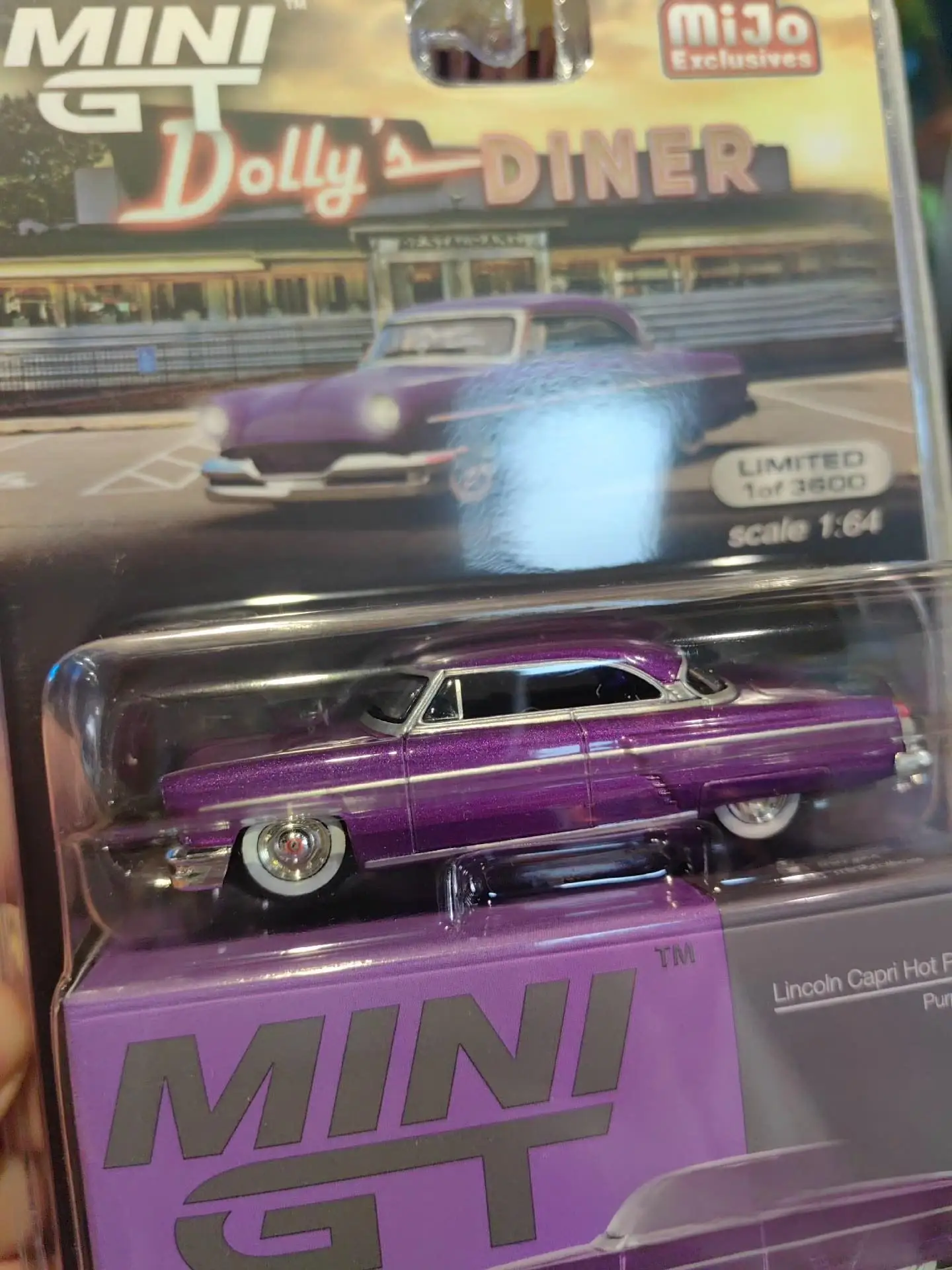 TSM MINIGT 1/64 Lincoln Capri Hot Rod 1954 Purple Metallic minigt 757 MJ Die-cast Alloy Car Model Collection Toy Gift