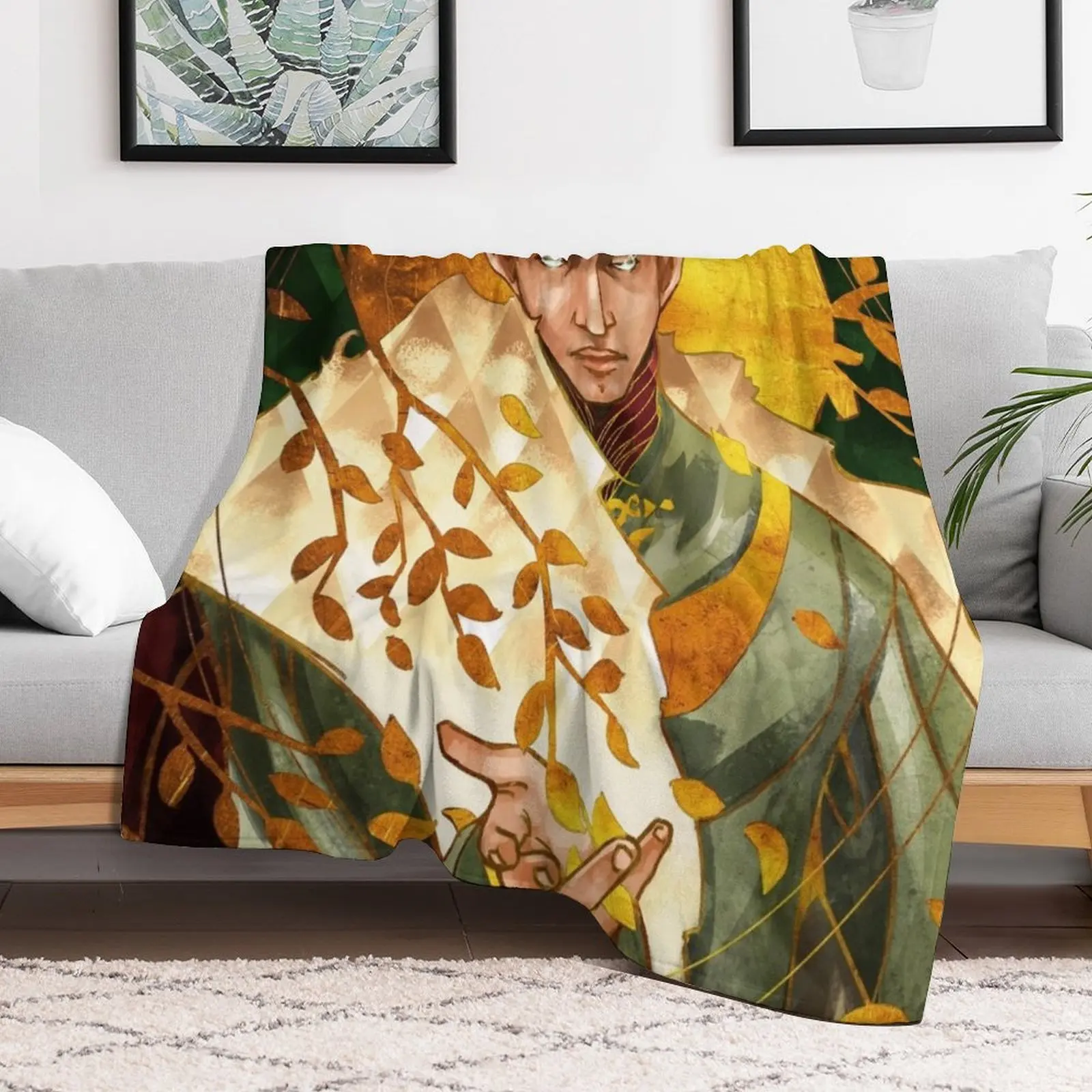 Solas from Dragon Age tarot card Throw Blanket anime Extra Large Throw bed plaid Blankets