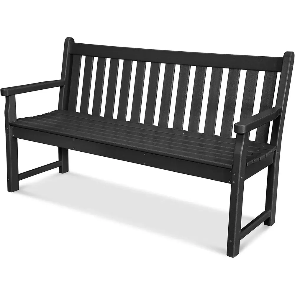 

60 Traditional Garden Bench, Black