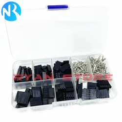 310PCS 2.54MM Dupont Wire Jumper Pin Header Connector Housing Kit Male Crimp Pins+Female Pin Connector Terminal Pitch With Box
