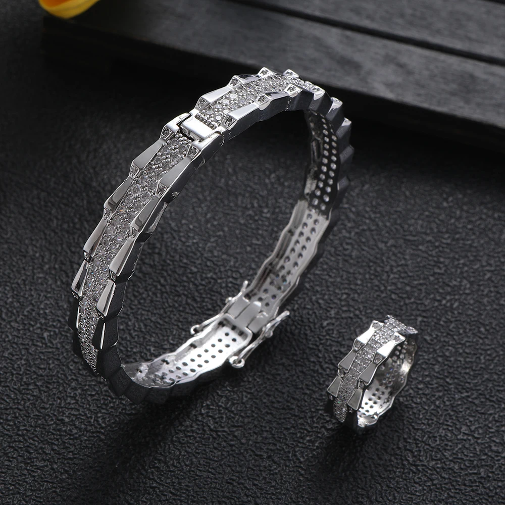 

Роскошный женский браслет с широким лицом в стиле ретро, свадебный куб, кристалл циркона, браслет в Дубае, вечерние украшения S682
