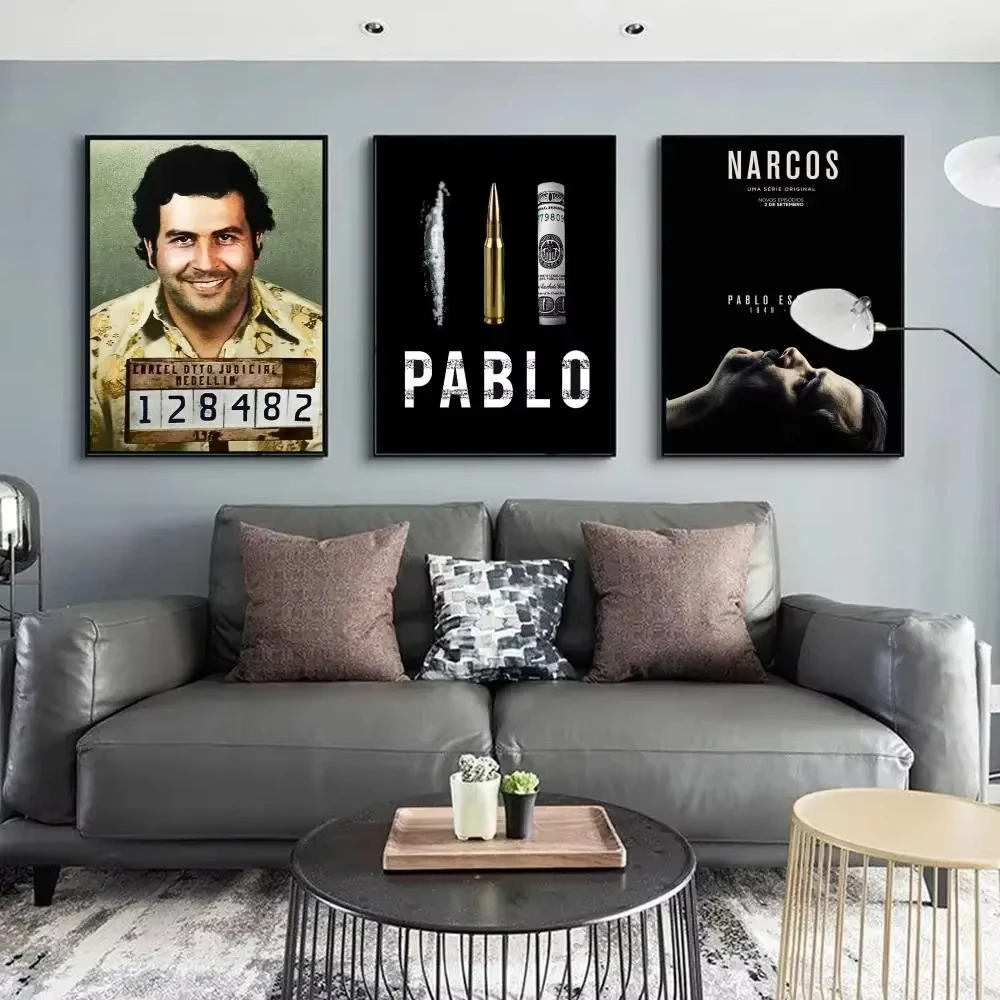 AA Classic Vintage , Wall , Drug Lords TV Series Pablo Escobar, Canvas Printed Poster, Home Living Room Bedroom Decoration
