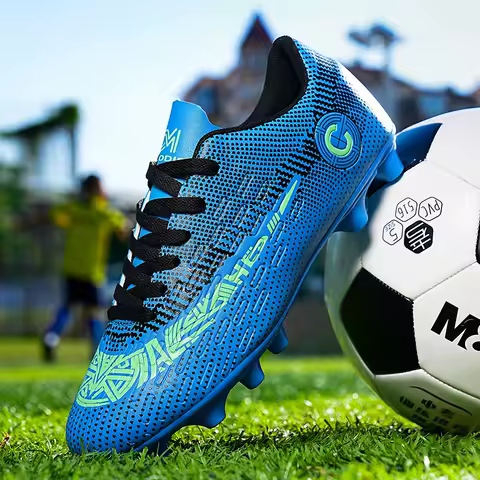 Large Size FG/TF High Quality Mens Soccer Shoes Non-Slip Turf Soccer Cleats for Kids Training Football Boots Chuteira Campo 48
