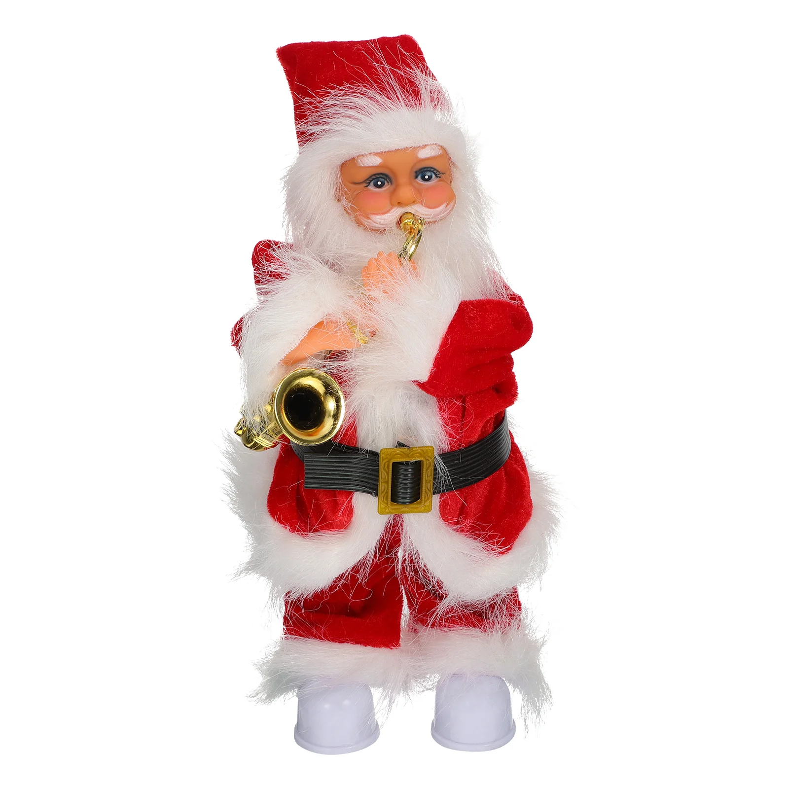 

Christmas Electric Santa Claus Play Saxophone Powered Musical Moving Figure Xmas Party Stepping Gifts