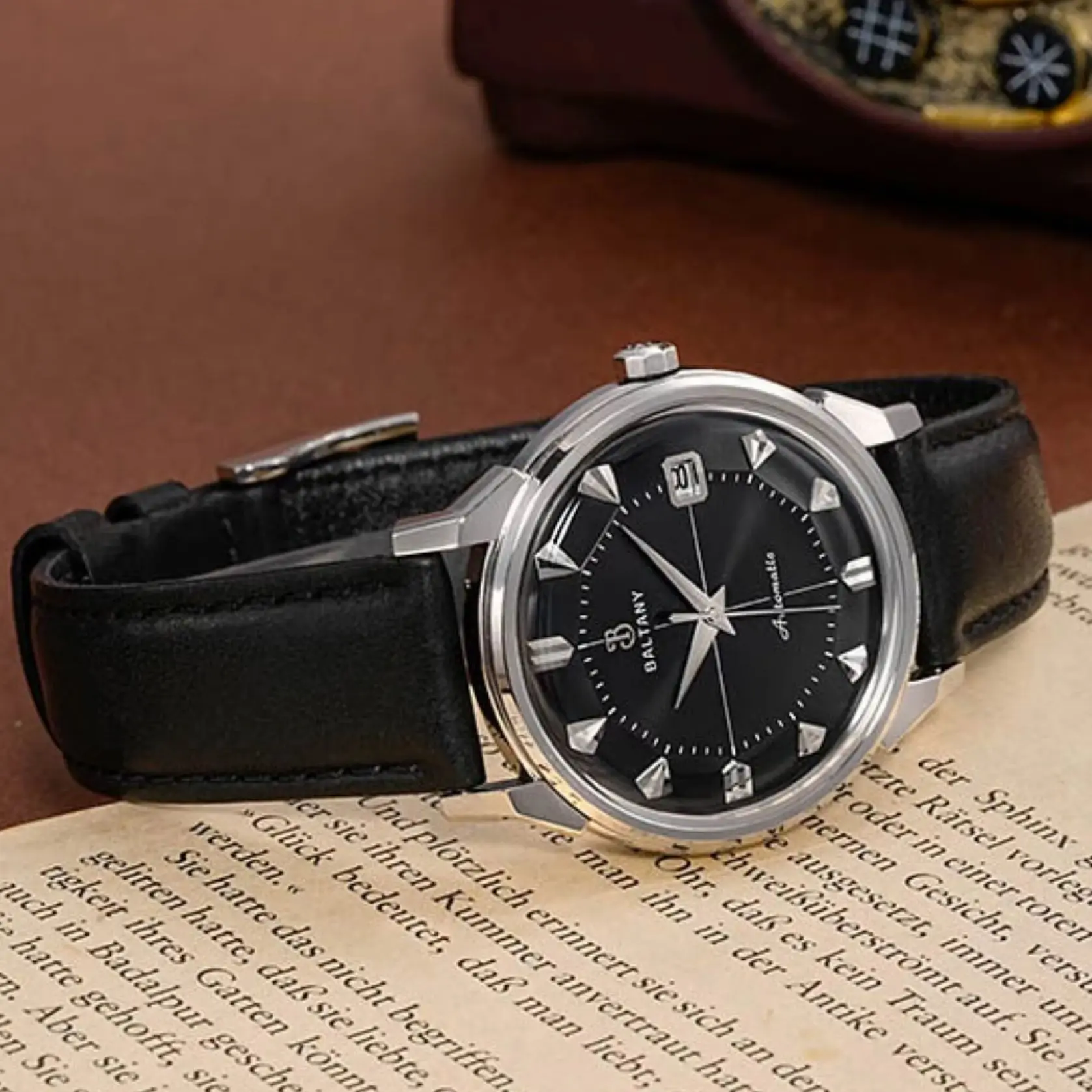 Baltany – montre automatique pour hommes, Vintage, 36mm, mécanique, miroir saphir, étanche à 50m, Miyota 9015