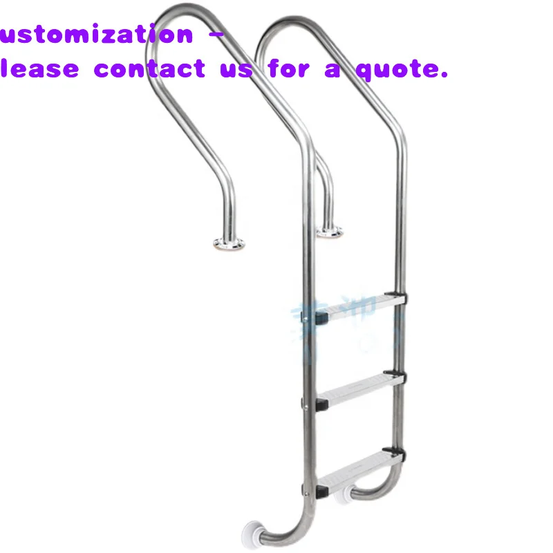 custom.Supply Good Price 304 316 Stainless Steel 2 3 4 5 Steps Anti-slip Pool Ladder With Handrail Anchor Type