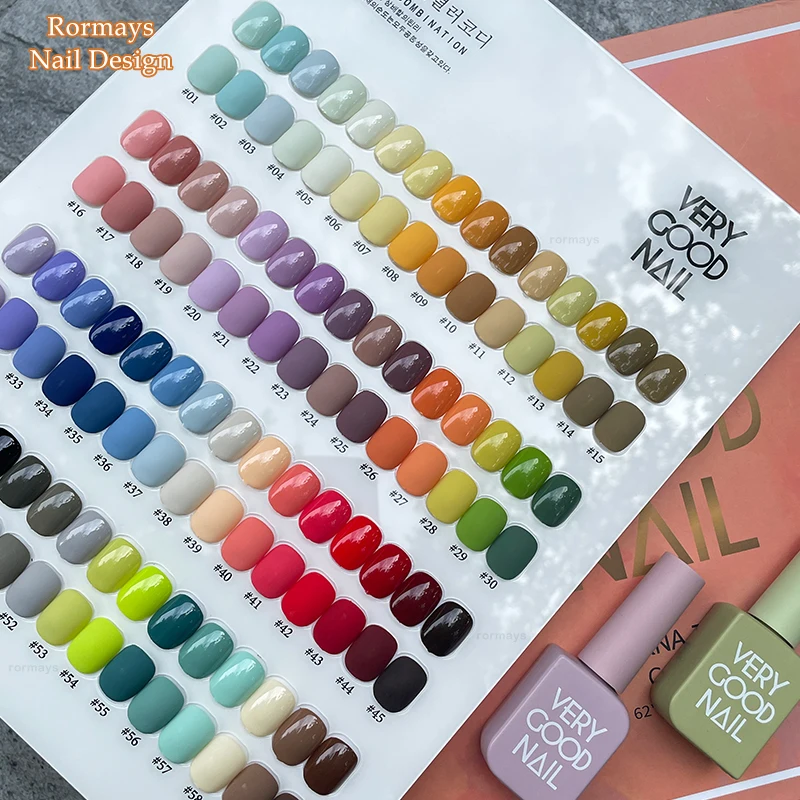 Rormays Popularny żel Polerowanie 60PCS Mieszany lakier żelowy UV LED Moczenie Trwałe błyszczące wykończenie Kolorowy zestaw do nauki salonu paznokci