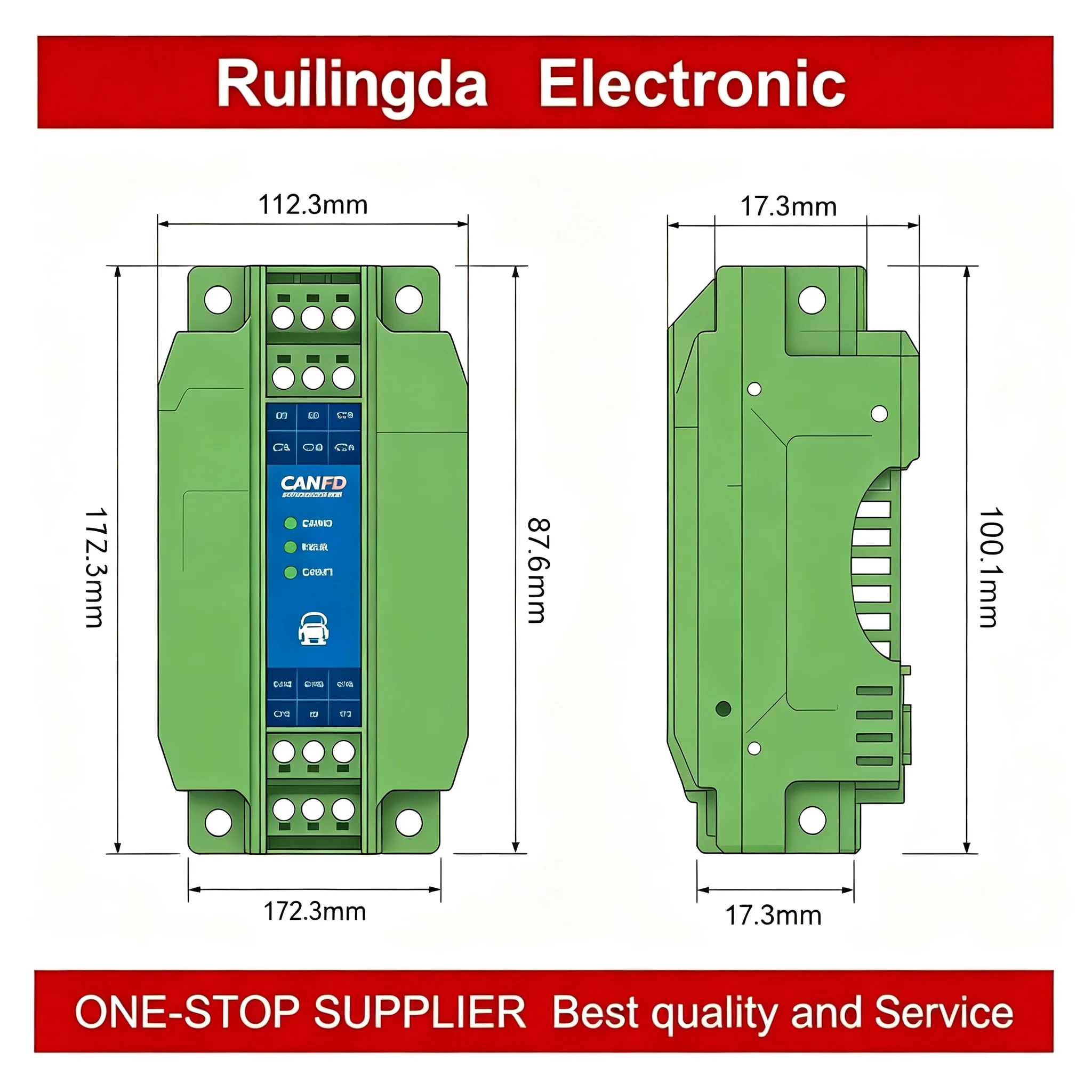 EID101-B111 CAN2.0A/B 5Mbps CANFD Isolated Repeater Industrial-Grade CANFD Signal Amplifier